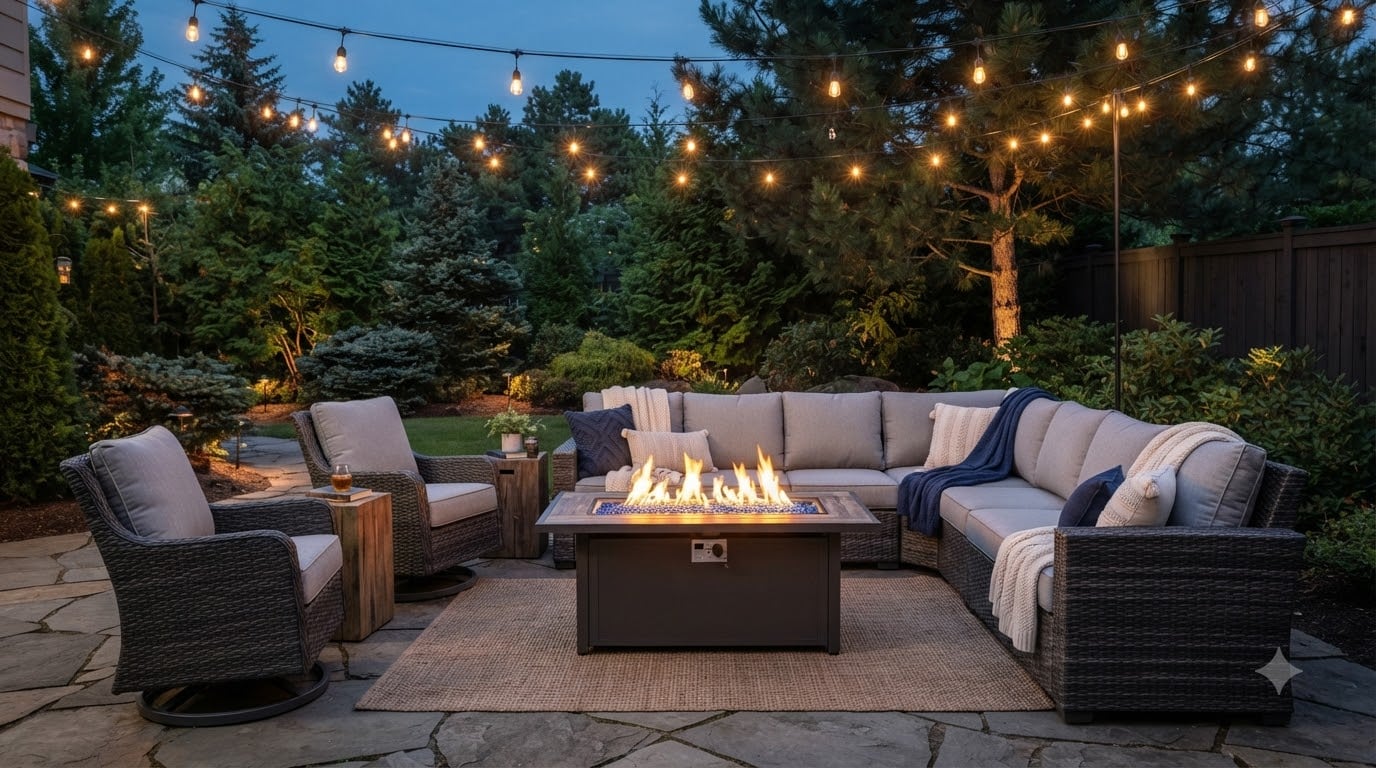 best heavy duty patio furniture sets with fire pit