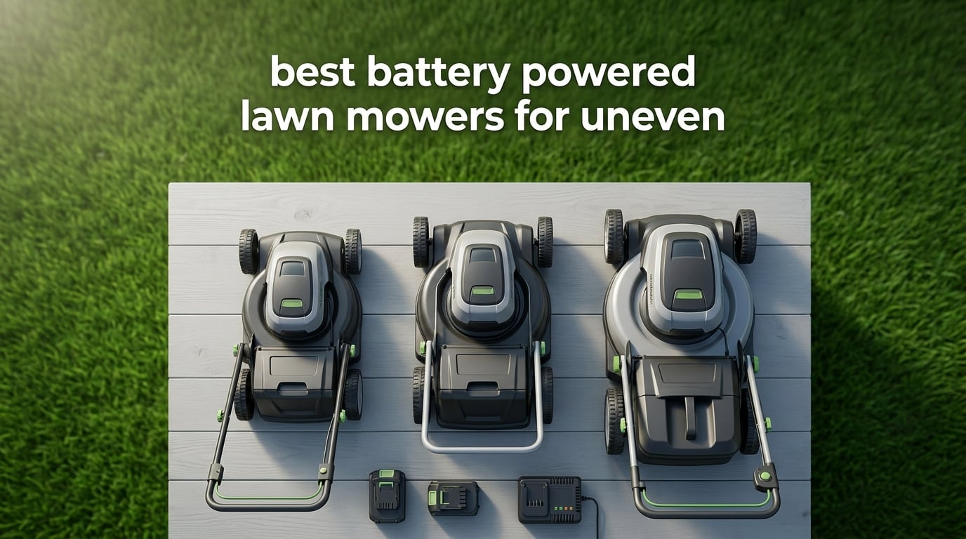 best battery powered lawn mowers for uneven