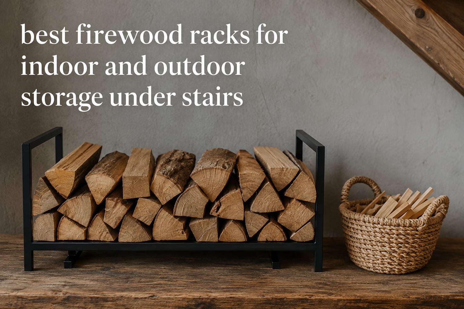 best firewood racks for indoor and outdoor storage under stairs