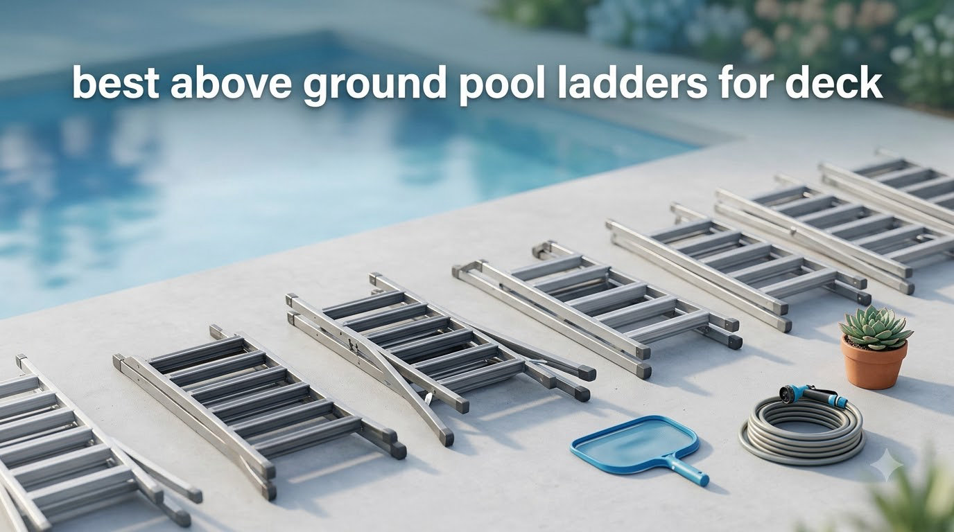 best above ground pool ladders for deck