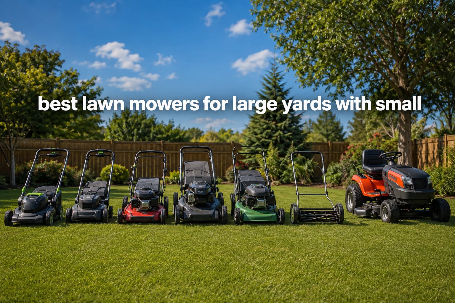 best lawn mowers for large yards with small