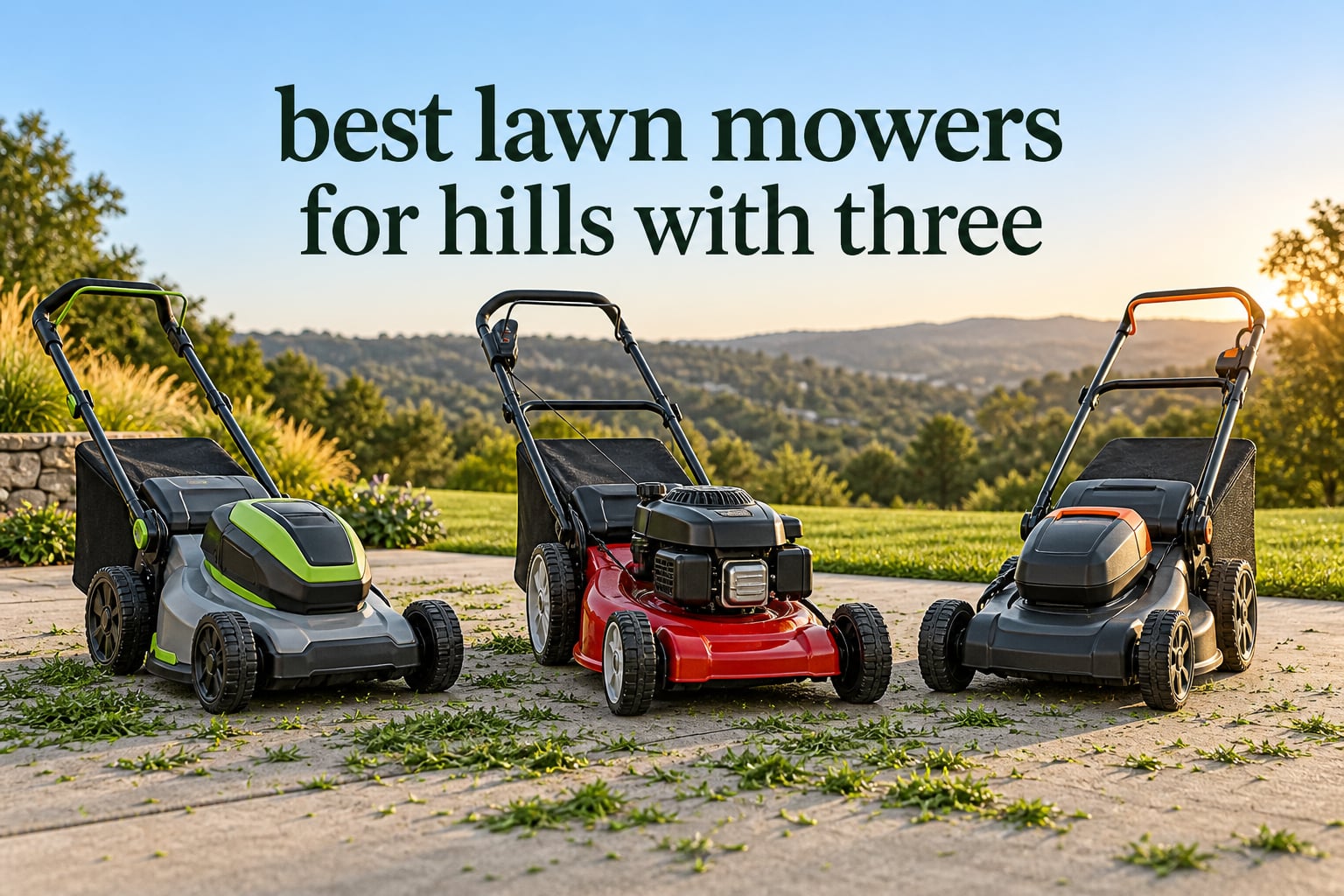 best lawn mowers for hills with three