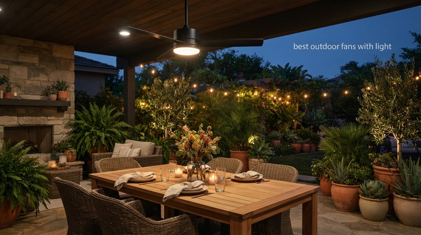 best outdoor fans with light
