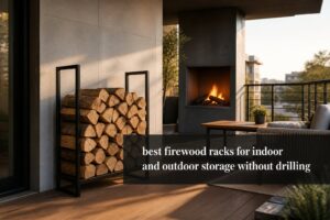 best firewood racks for indoor and outdoor storage without drilling
