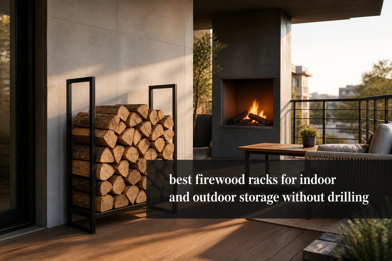 best firewood racks for indoor and outdoor storage without drilling