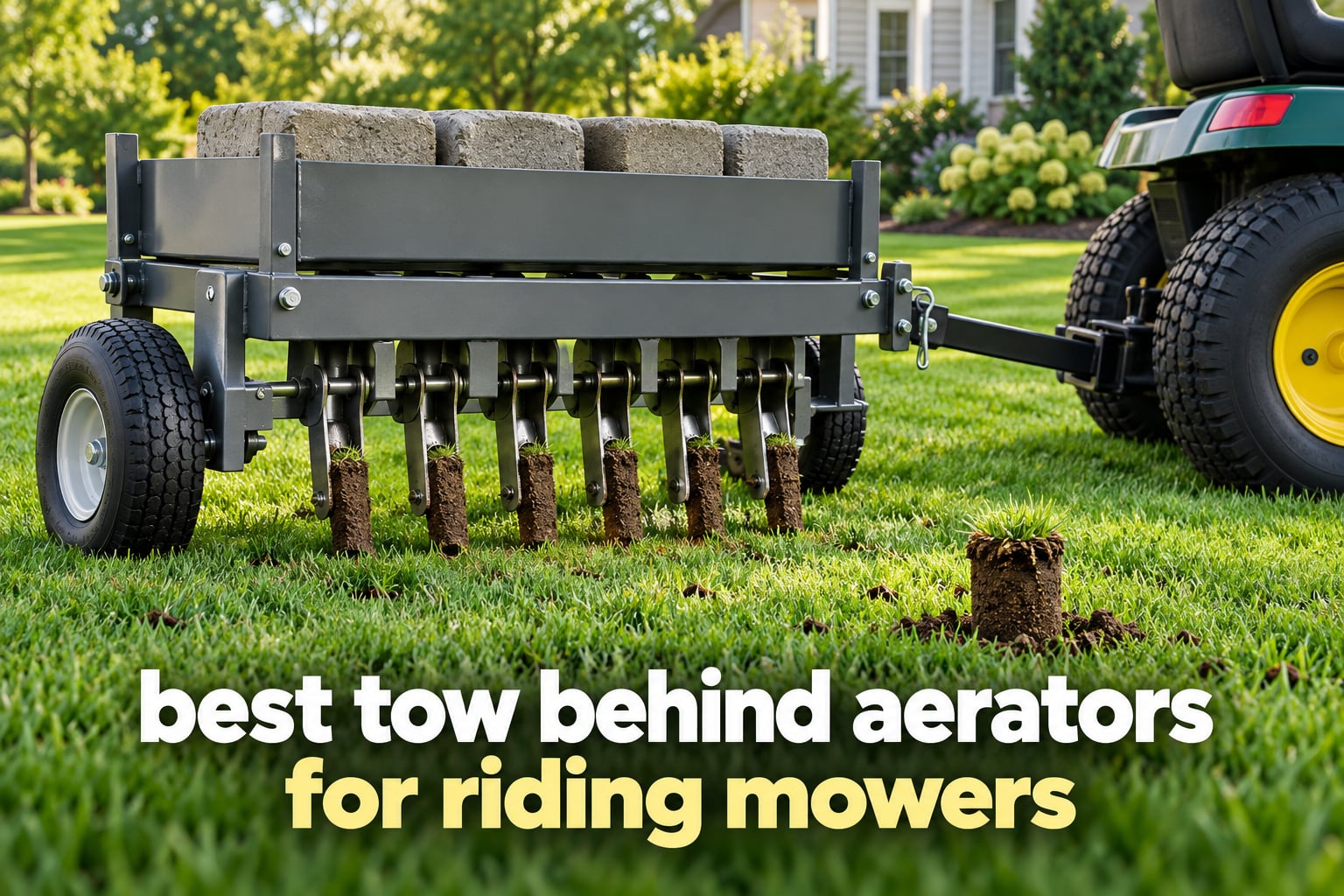 best tow behind aerators for riding mowers
