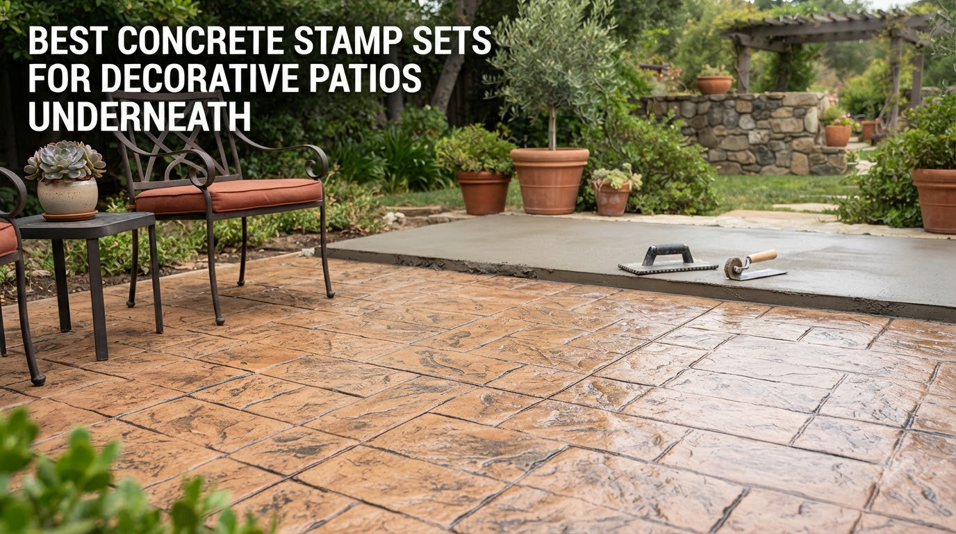 best concrete stamp sets for decorative patios underneath