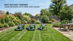 best battery powered lawn mowers with side discharge