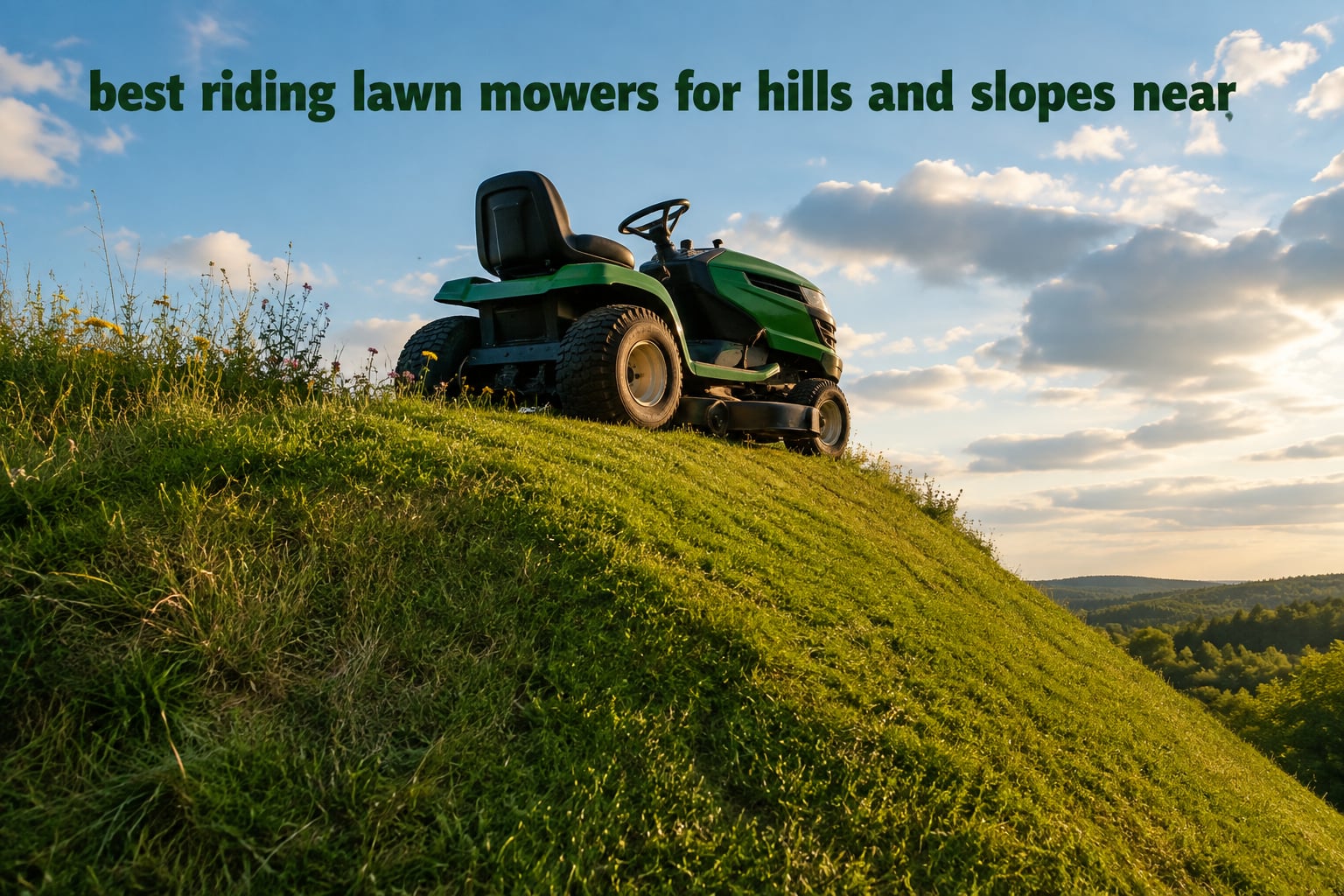 best riding lawn mowers for hills and slopes near