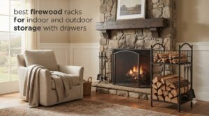 best firewood racks for indoor and outdoor storage with drawers