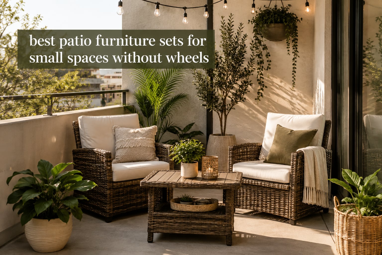 best patio furniture sets for small spaces without wheels
