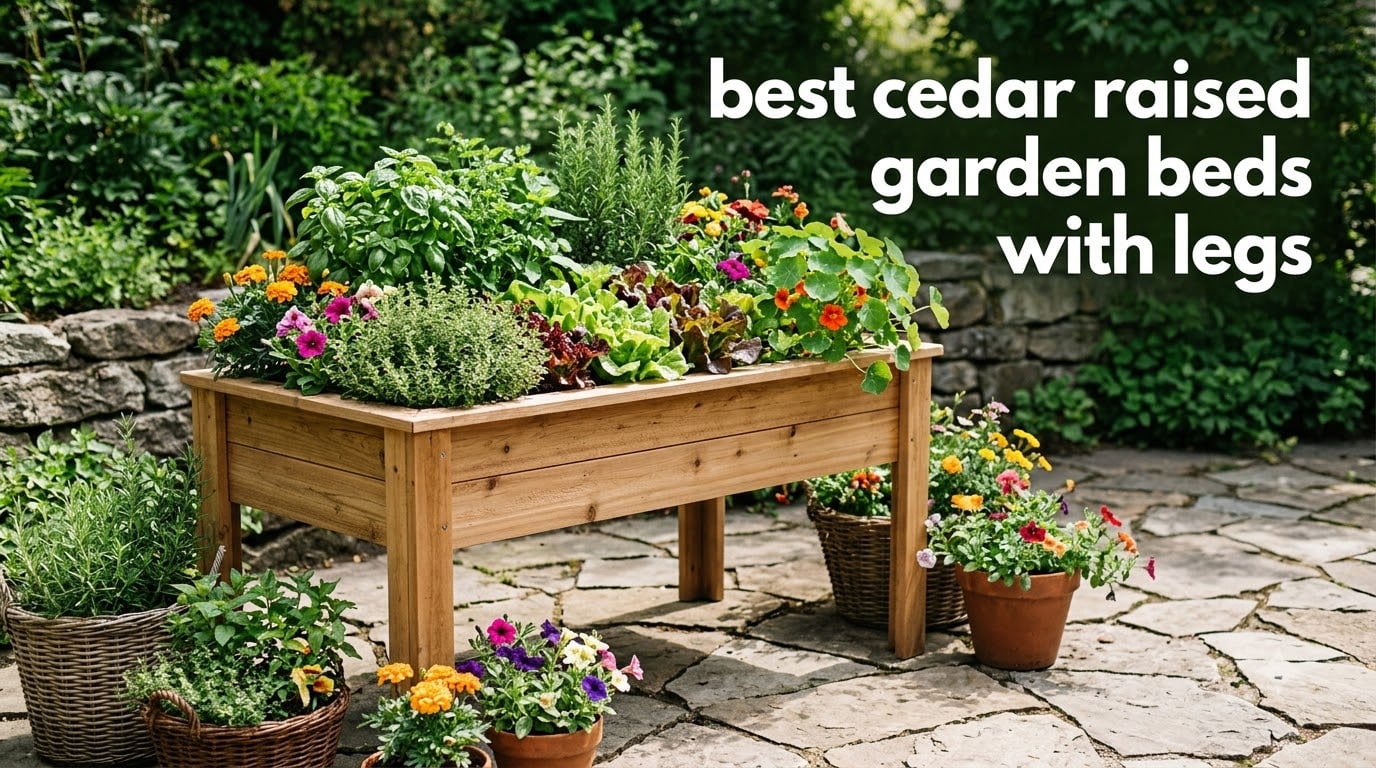 best cedar raised garden beds with legs