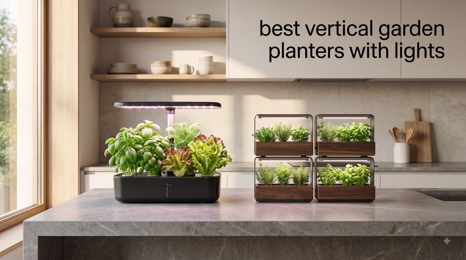 best vertical garden planters with lights