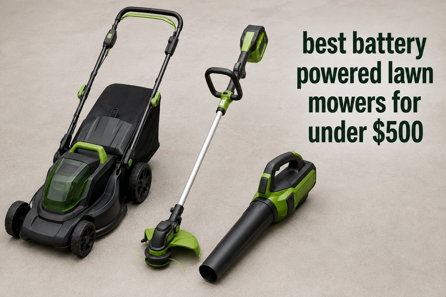 best battery powered lawn mowers for under $500