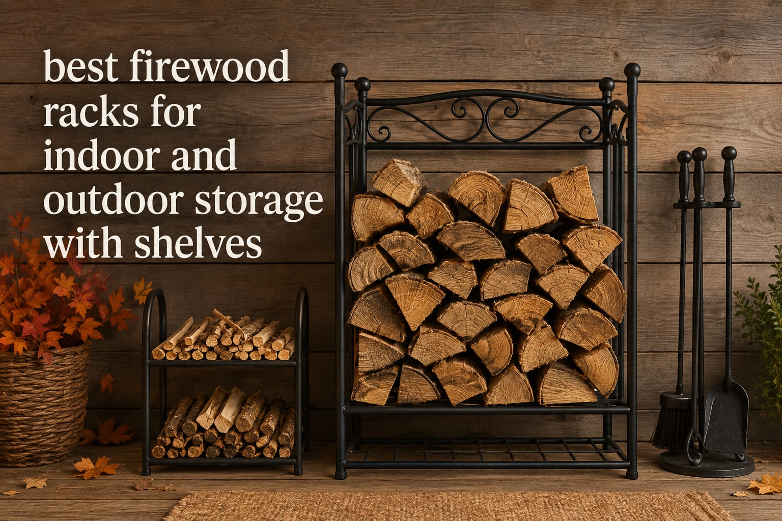 best firewood racks for indoor and outdoor storage with shelves