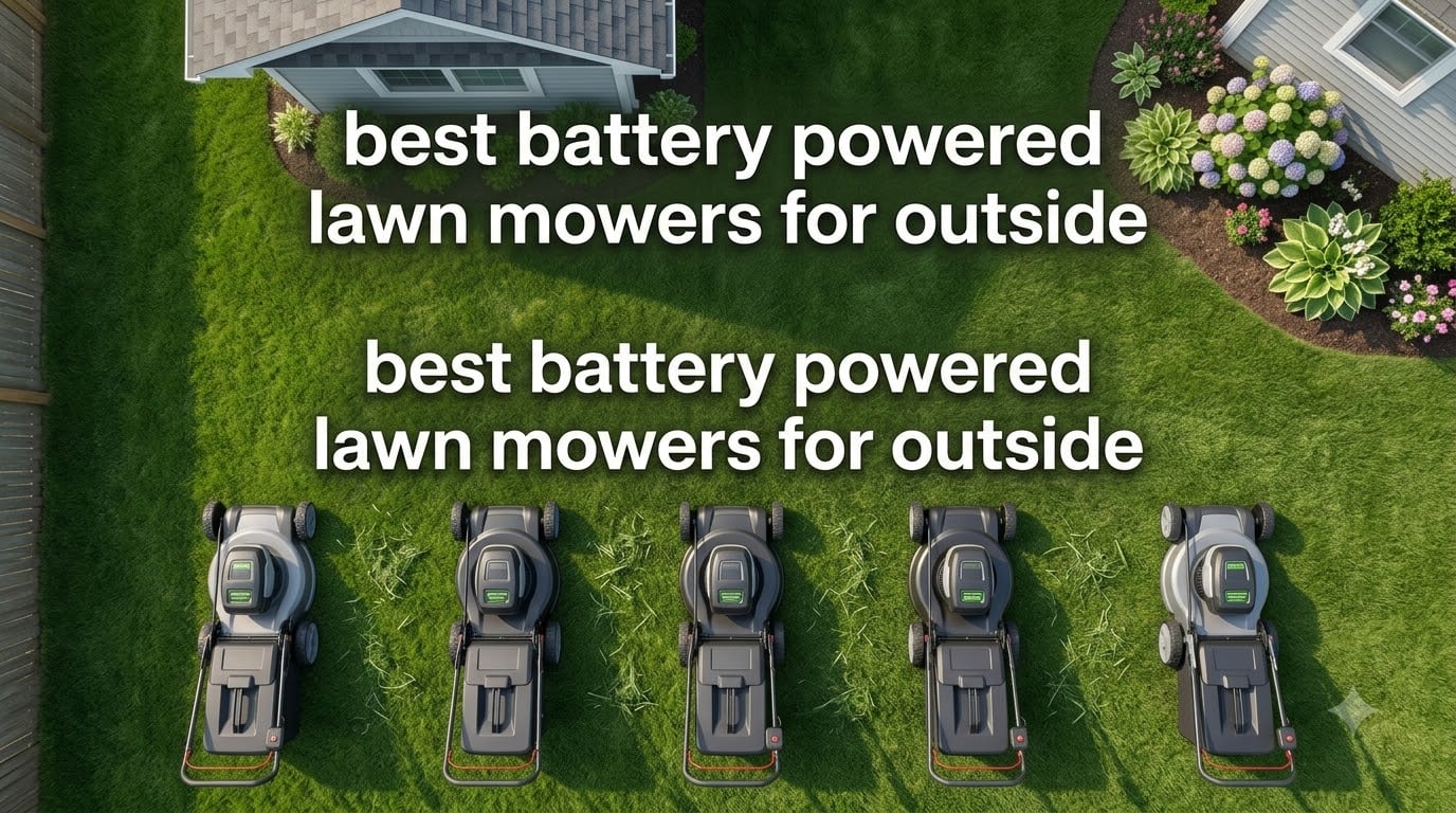 best battery powered lawn mowers for outside