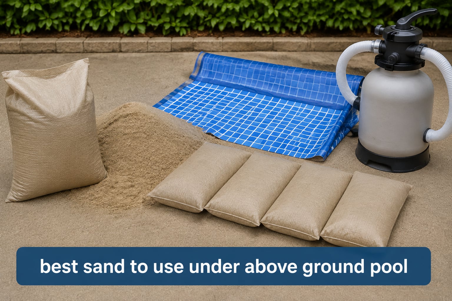 best sand to use under above ground pool
