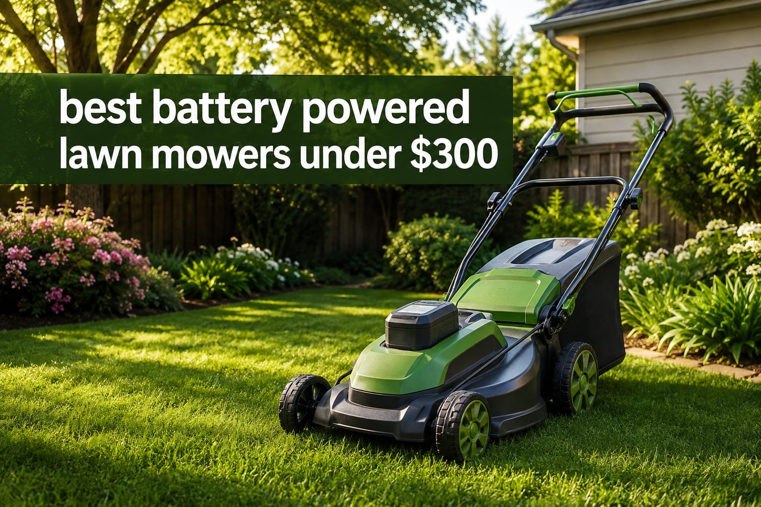 best battery powered lawn mowers under $300