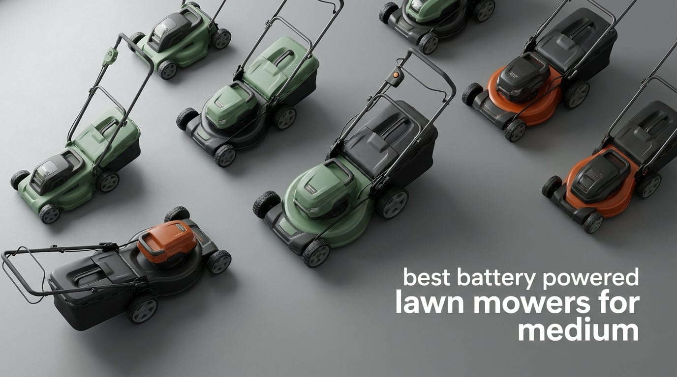 best battery powered lawn mowers for medium