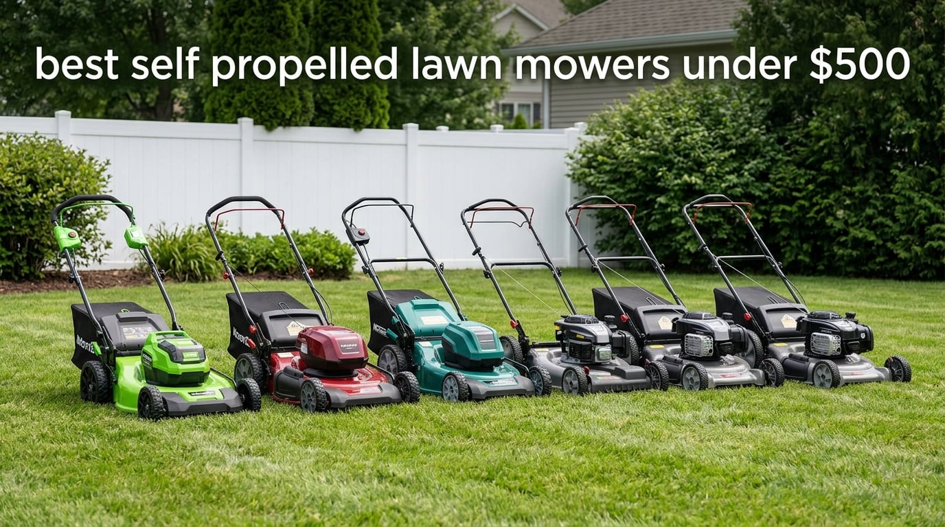 best self propelled lawn mowers under $500