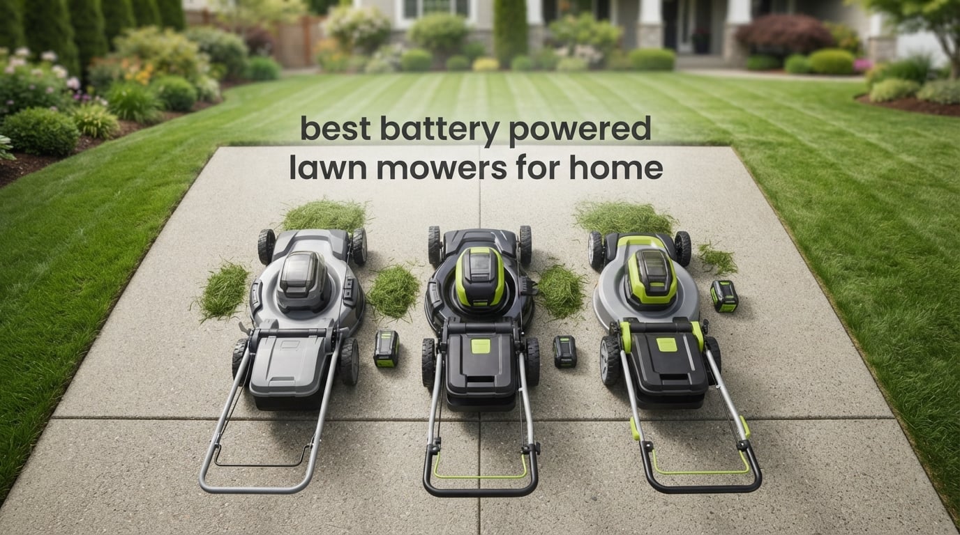 best battery powered lawn mowers for home