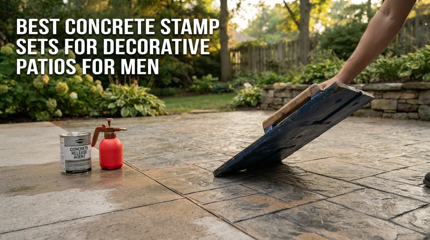 best concrete stamp sets for decorative patios for men