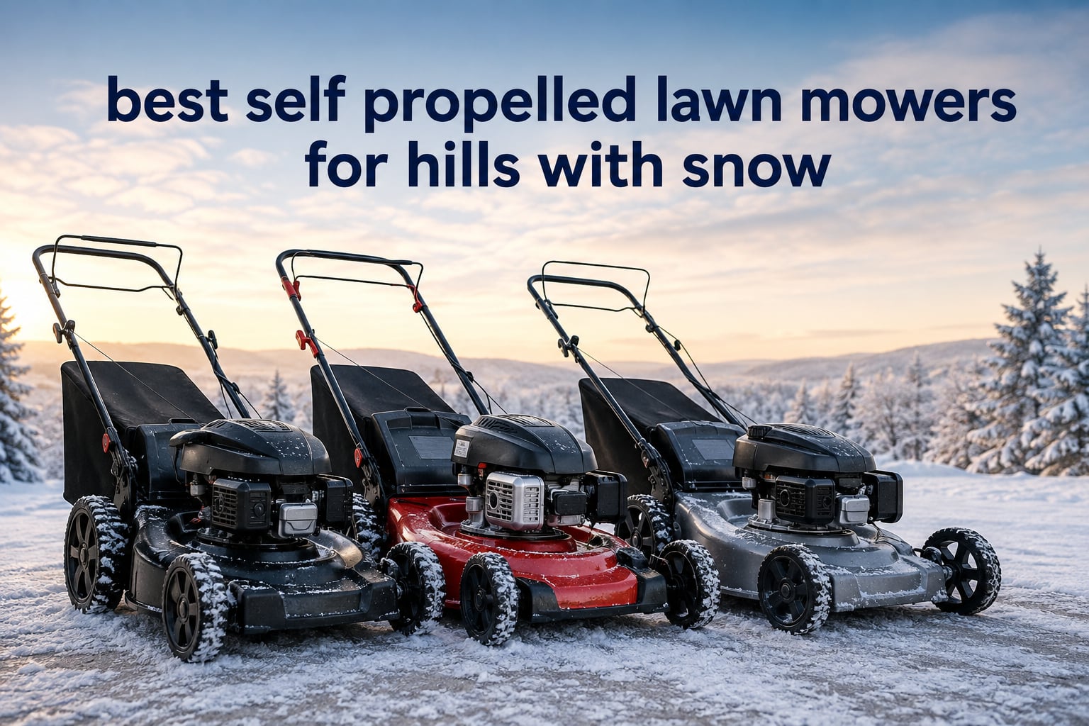 best self propelled lawn mowers for hills with snow