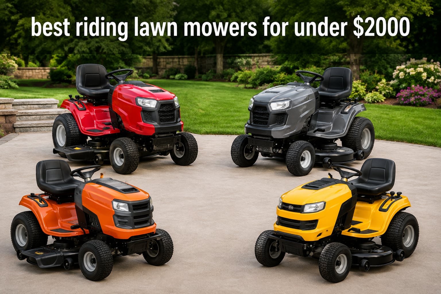 best riding lawn mowers for under $2000