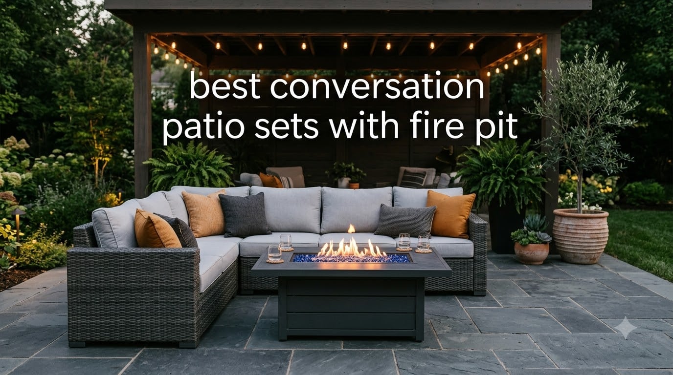 best conversation patio sets with fire pit