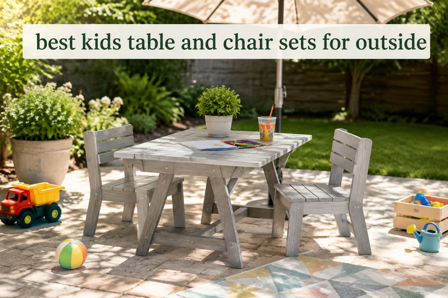 best kids table and chair sets for outside