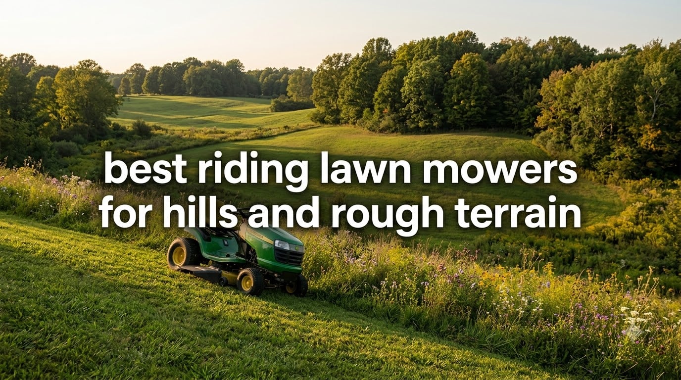 best riding lawn mowers for hills and rough terrain