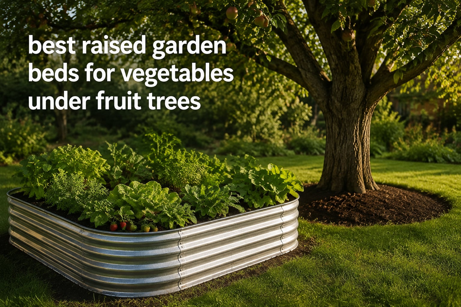 best raised garden beds for vegetables under fruit trees