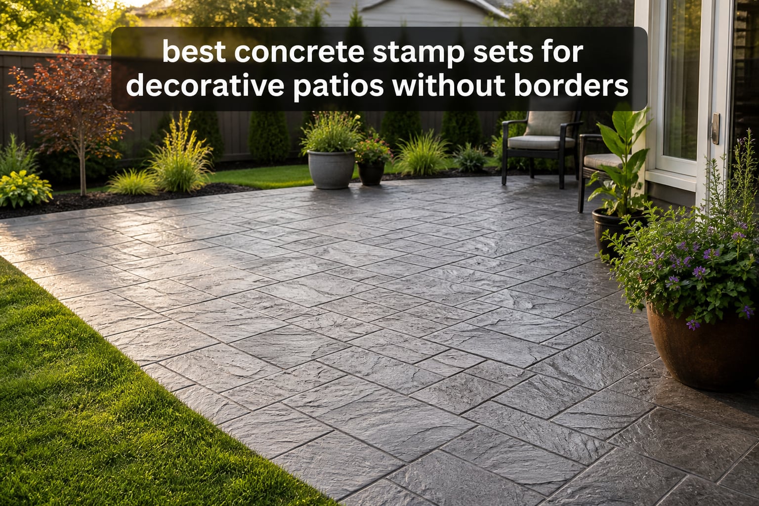 best concrete stamp sets for decorative patios without borders