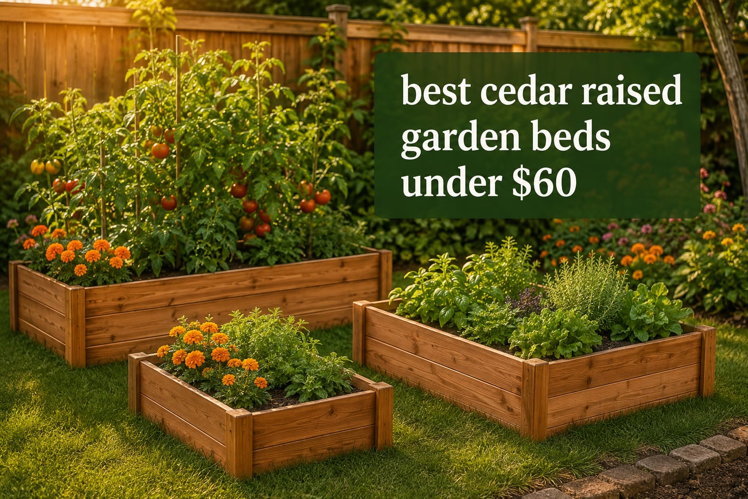 best cedar raised garden beds under $60