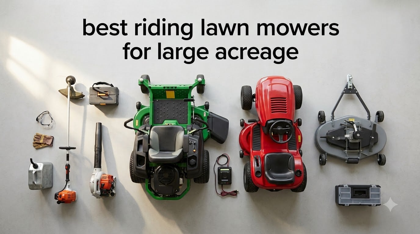 best riding lawn mowers for large acreage