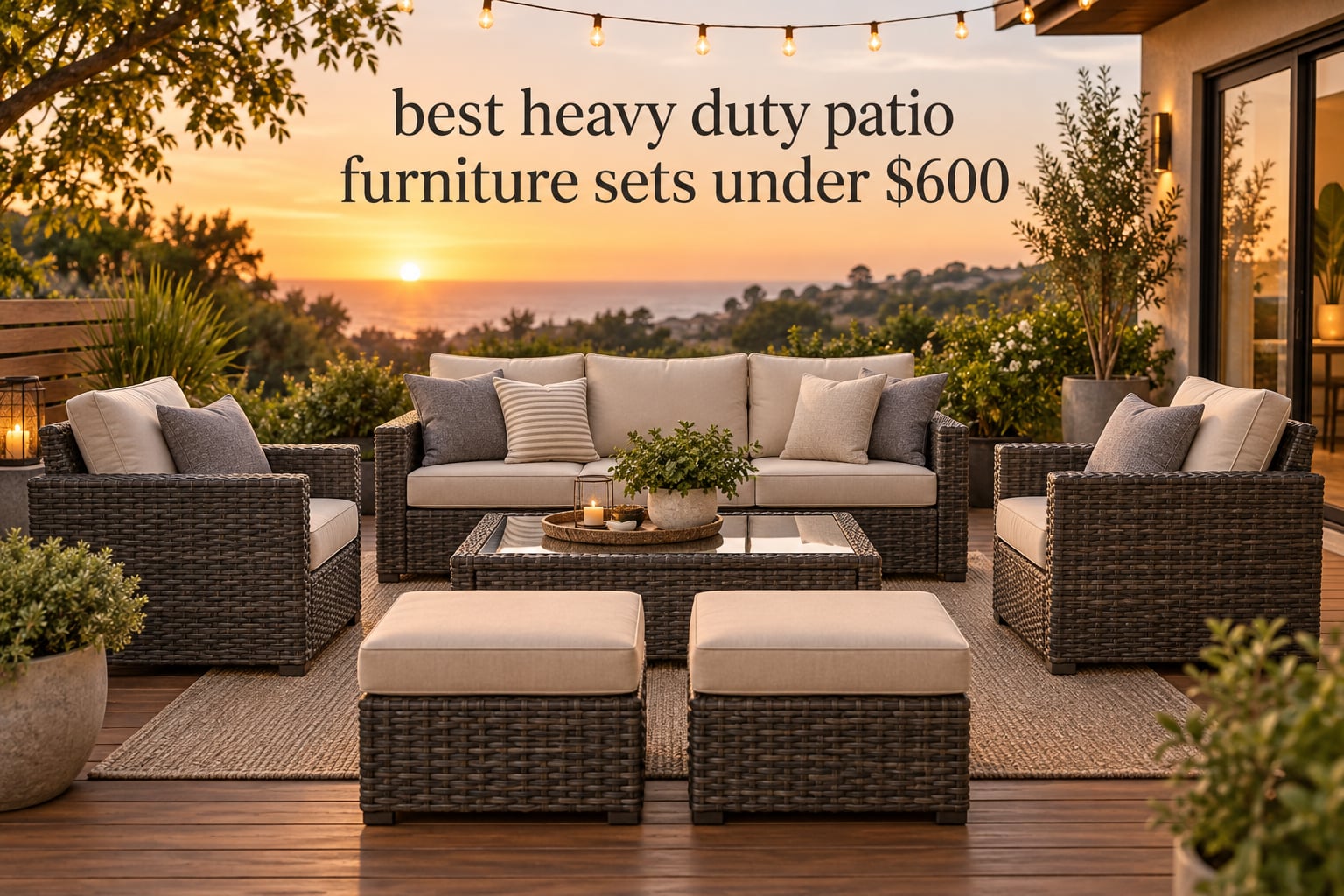 best heavy duty patio furniture sets under $600