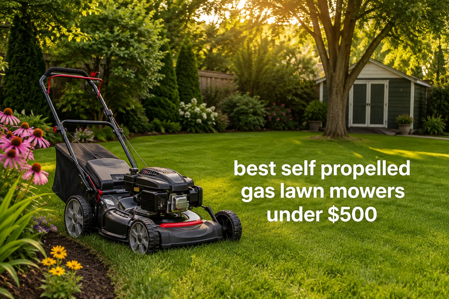 best self propelled gas lawn mowers under $500