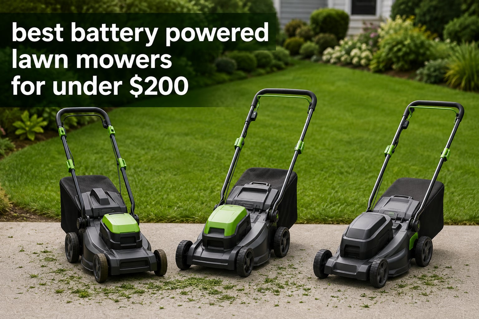 best battery powered lawn mowers for under $200