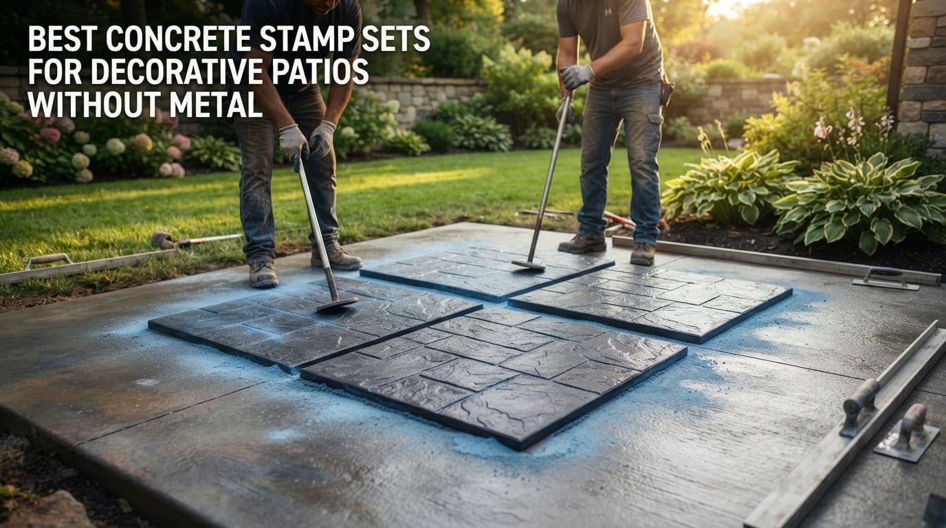 best concrete stamp sets for decorative patios without metal