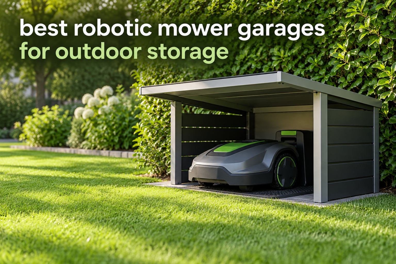 best robotic mower garages for outdoor storage