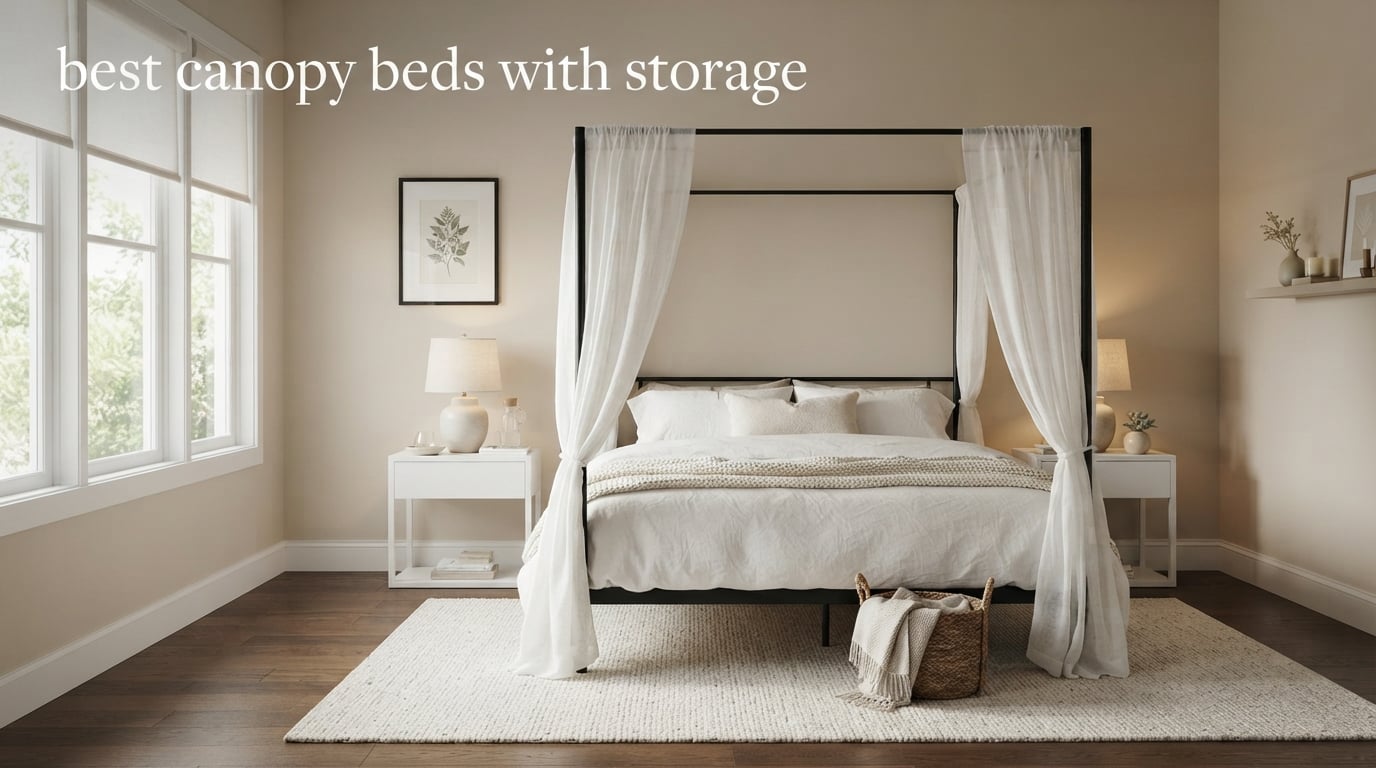 best canopy beds with storage