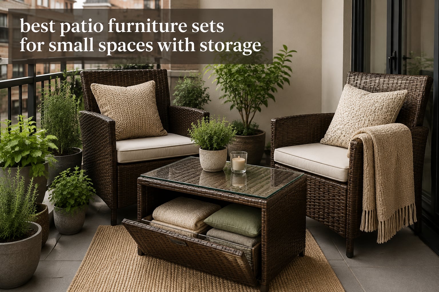 best patio furniture sets for small spaces with storage