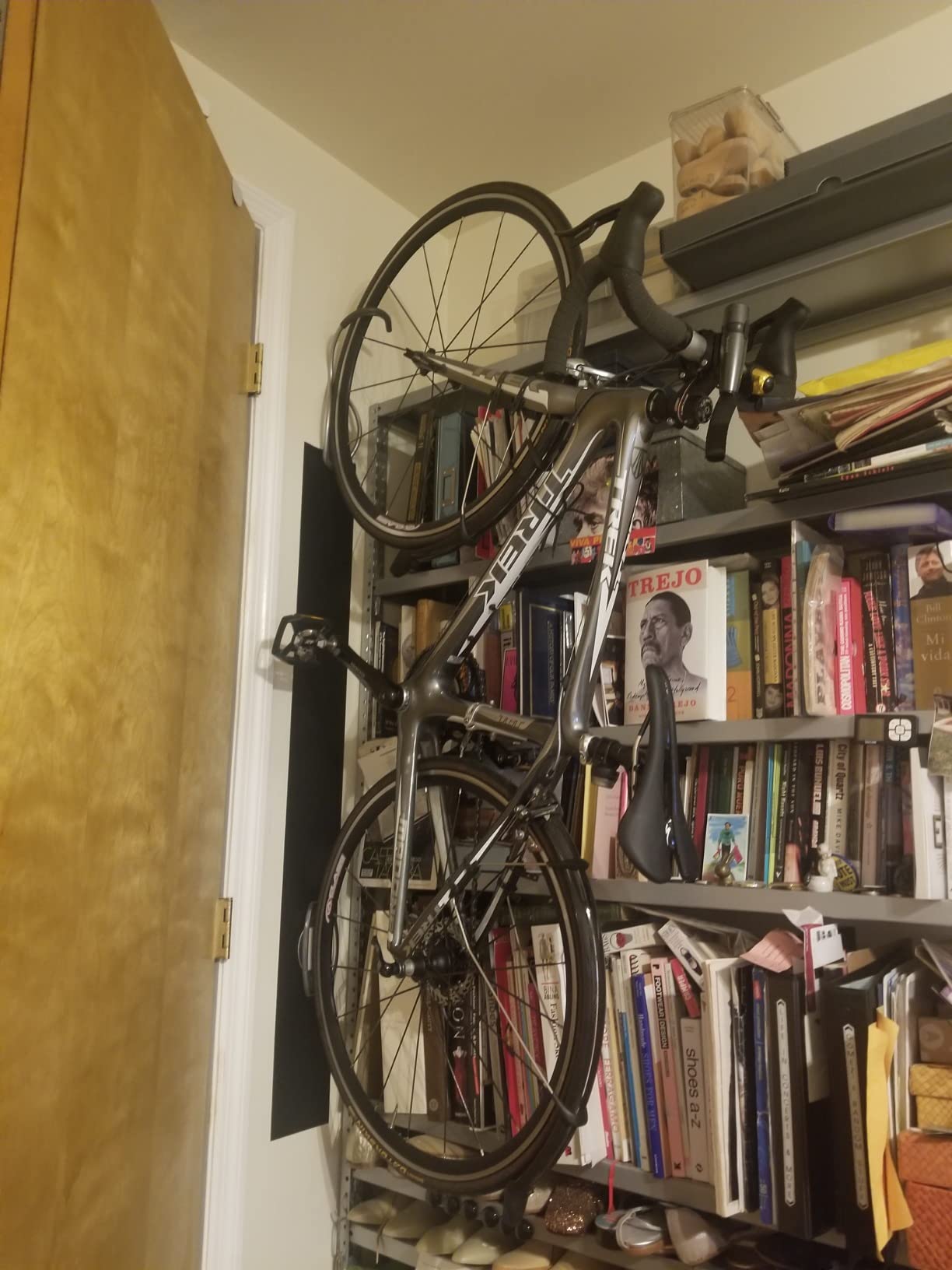 Leonardo Bike Rack Wall Mount with Tire Tray by Delta Cycle – Elegant Vertical Hanger Hook Design Provides Easy Bicycle Storage Access – Hassle-Free Installation – Vertical Mount Holds Up to 40 lbs customer photo 1