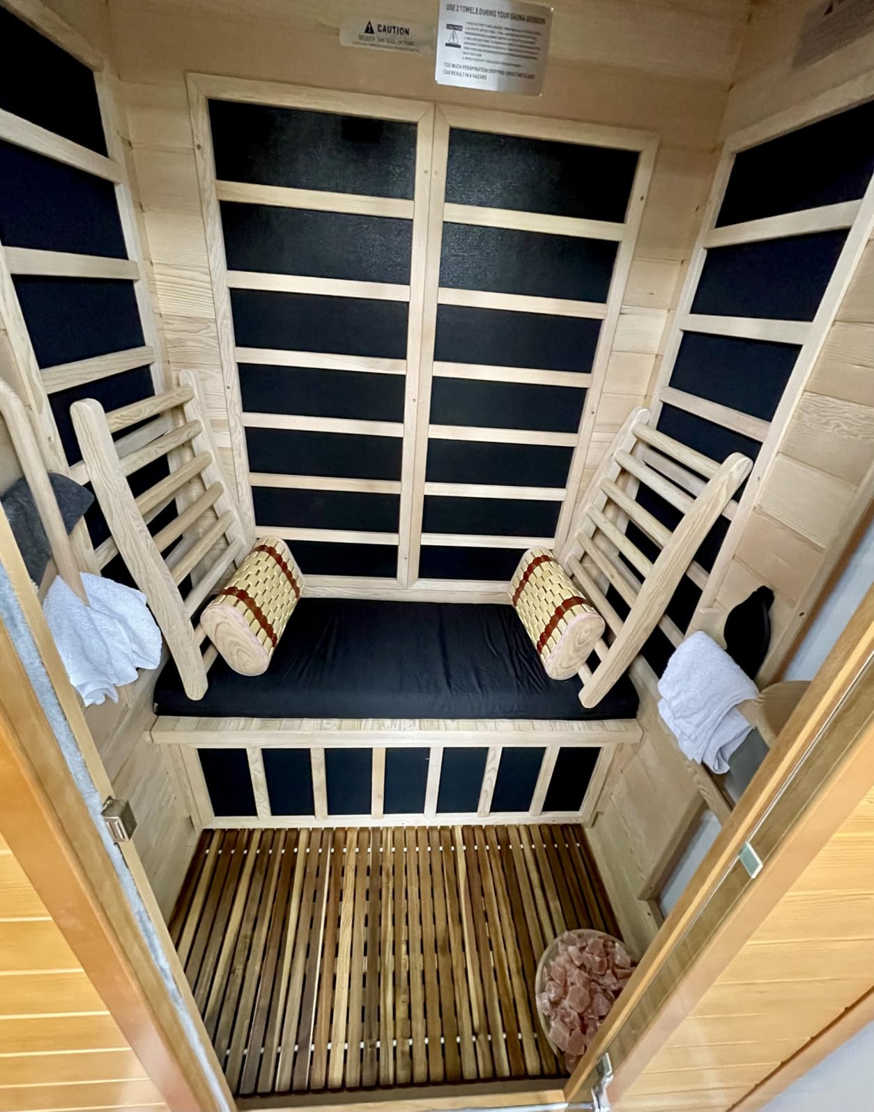 Dynamic Saunas Andora 2-Person Infrared Sauna with Red Light Therapy. customer photo 1