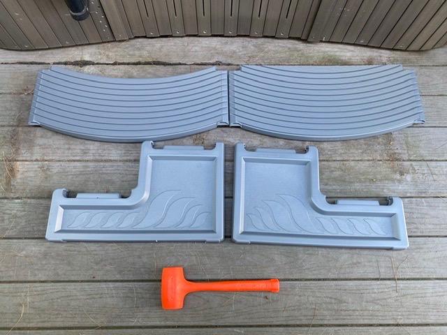 Confer Plastics Resin Multi Purpose Outdoor Non Slip Portable Spa and Hot Tub Handi-Step Deck Patio Steps Accessories, Portobello customer photo 2