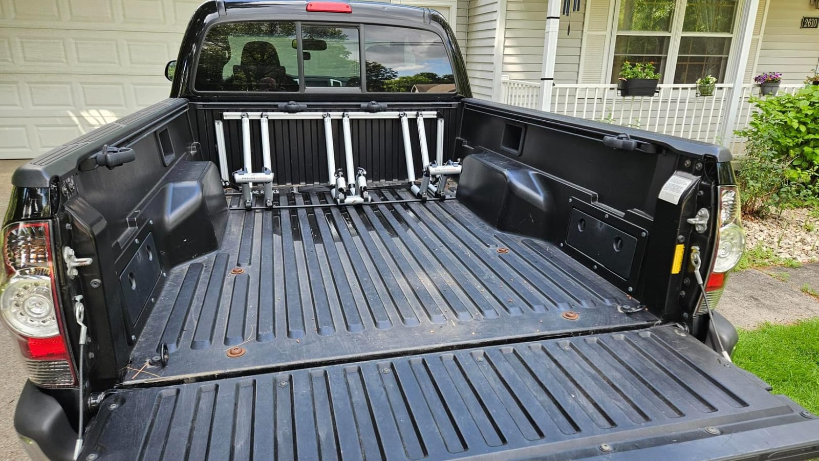 2 Bike Rack for Truck Bed | Ideal Fit for Compact Truck Models | 2 Standard Tire Bike Rack | Effortless Wheel Mount, Skip Front Tire Removal, Drill-Free Installation Ideas | Gift Set for Men customer photo 1