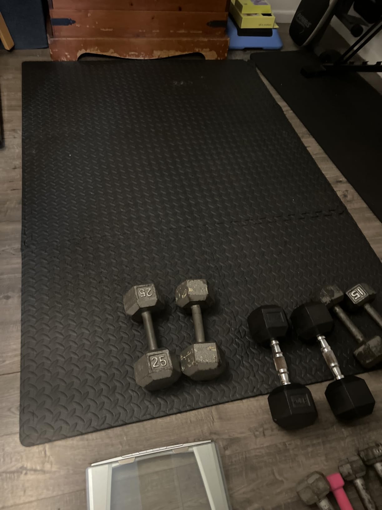 ProsourceFit Exercise Puzzle Mat ½-inch, EVA Interlocking Foam Floor Tiles for Home Gym, Workout Equipment, Kids Play Areas, Black, 24 SQ FT - 6 Tiles customer photo 1