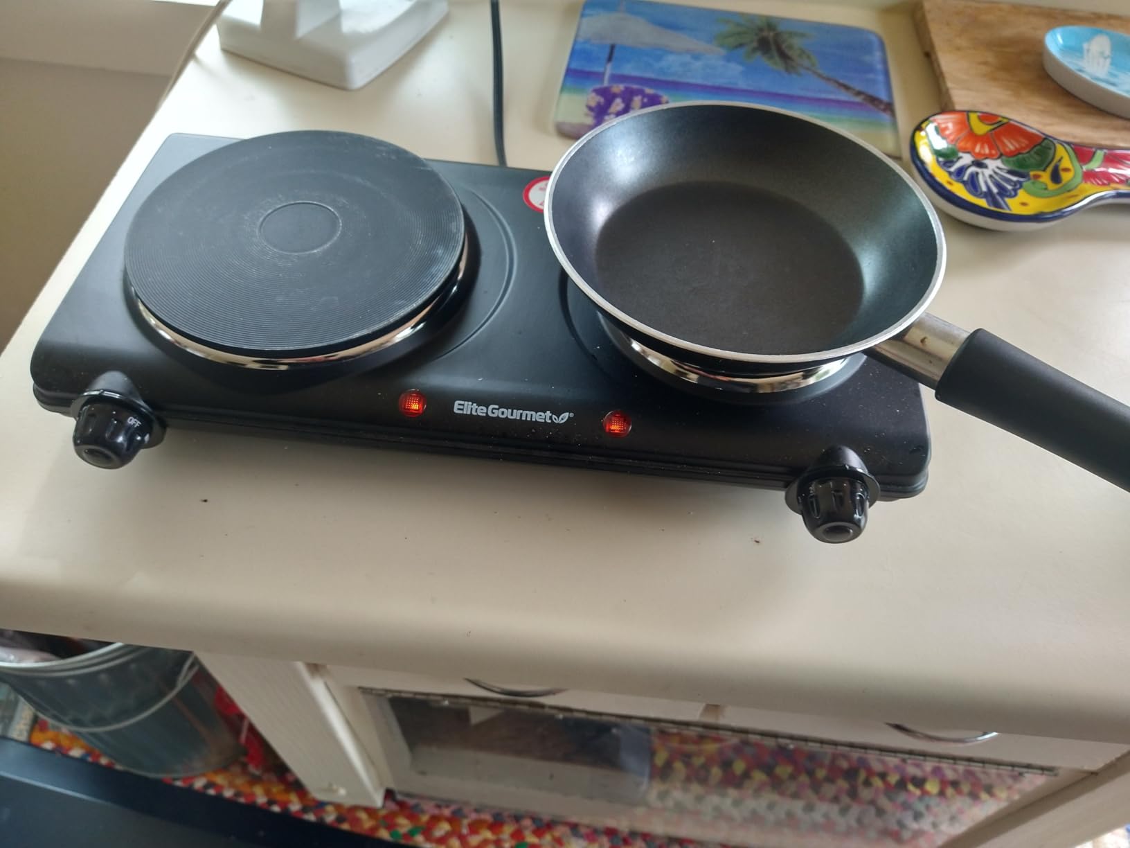 Elite Gourmet Double Cast Iron Burner, 1500W Hot Plate, Adjustable Temp customer photo 1