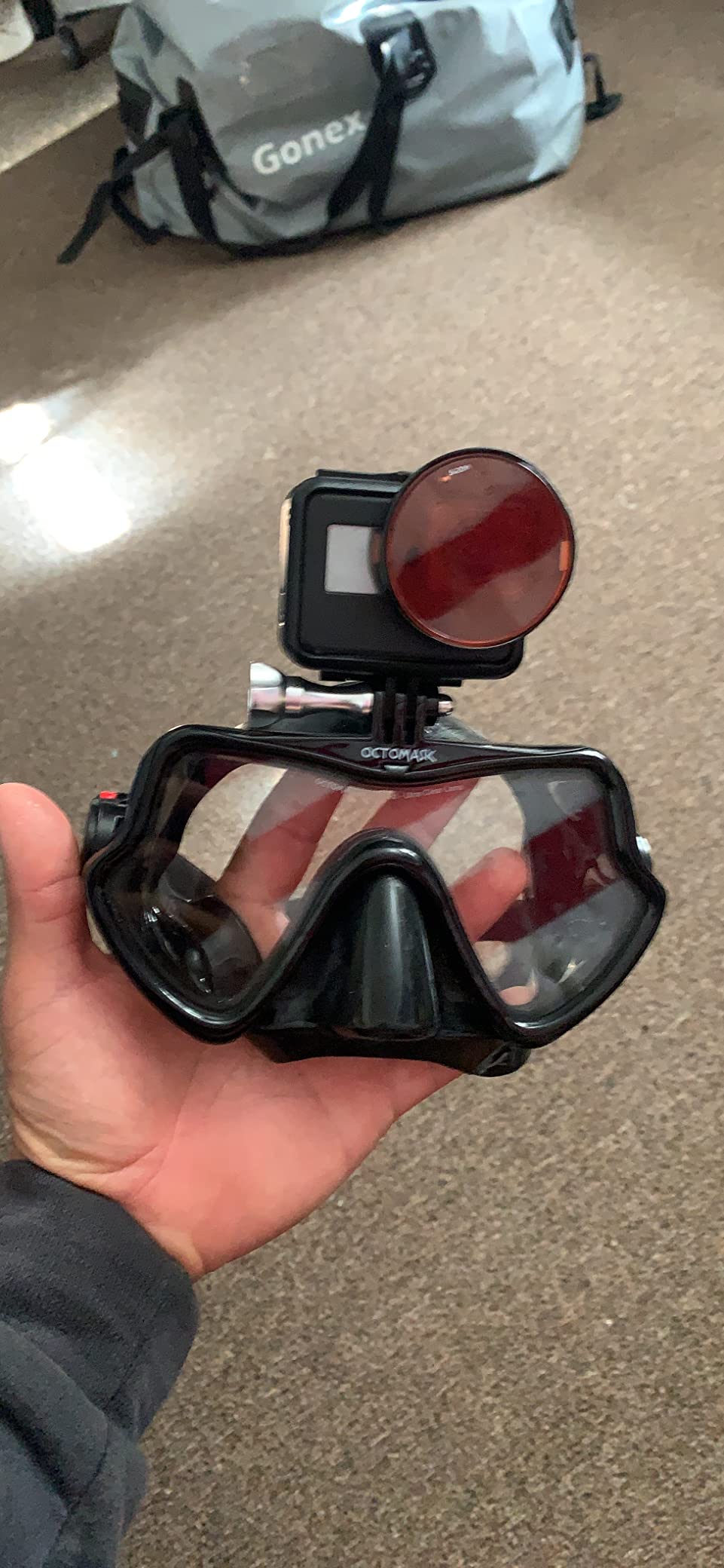 OCTOMASK - Frameless Scuba Mask w/Mount for all GoPro Hero Cameras for Scuba Diving, Snorkeling, Freediving customer photo 2