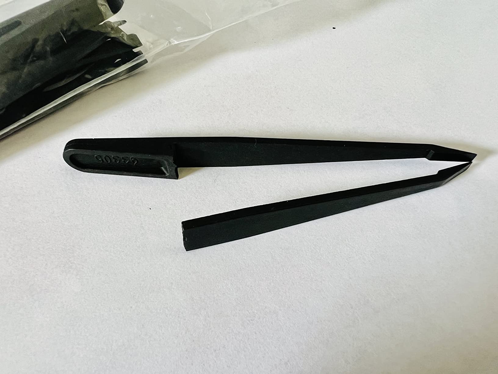 FEITA Precision Plastic Tweezers Kit - Plastic Anti static Tweezers Set Pickup Craft Electronics DIY Repair Tool - Black - 6Pcs customer photo 2